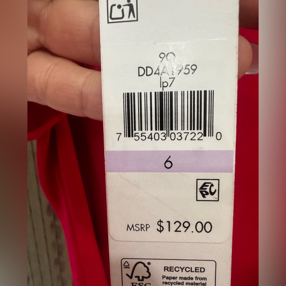 New DKNY Hot Pink Ruched Midi Dress - Picture 4 of 5